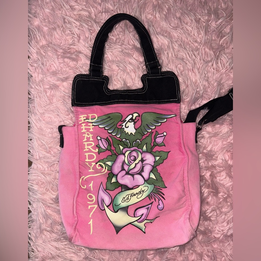 Ed Hardy Pink Tote Bag